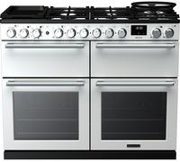 Rangemaster Nexus 110 NEXB110DFPWHT/CM1 - White Dual Fuel Range Cooker - 7 Zone Gas Hob - A/A Energy
