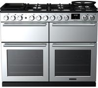 Rangemaster Nexus BC NEXB110DFSTST/CM1 110cm wide Dual Fuel Range Cooker with Gas Hob - Stainless Steel Stainless Steel