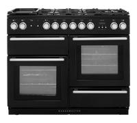 Rangemaster NEX110DFFBL/C Nexus Black with Chrome Trim 110cm Dual Fuel Range Cooker