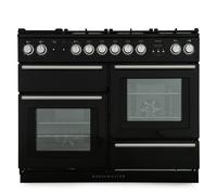 Rangemaster NEX110DFFBL/C Nexus Black with Chrome Trim 110cm Dual Fuel Range Cooker