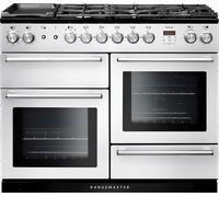 Rangemaster Nexus NEX110DFFWH/C 110cm Dual Fuel Range Cooker with Mixed Fuel Hob - White - A/A Rated, White