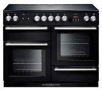 Rangemaster Nexus NEX110EIBL/C 110cm Electric Range Cooker with Induction Hob - Black / Chrome - A/A Rated, Black