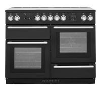 Rangemaster Nexus NEX110EIBL/C 110cm Electric Range Cooker with Induction Hob - Black / Chrome - A/A Rated, Black