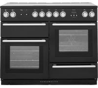 Rangemaster Nexus NEX110EIBL/C 110cm Electric Range Cooker with Induction Hob - Black / Chrome - A/A Rated, Black