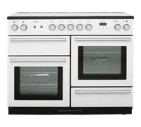 Rangemaster Nexus NEX110EIWH/C 110cm Electric Range Cooker with Induction Hob - White / Chrome - A/A Rated, White