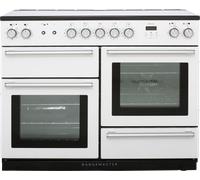 Rangemaster Nexus NEX110EIWH/C 110cm wide Electric Range Cooker with Induction Hob - White / Chrome - A/A Rated, White