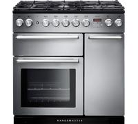 Rangemaster 106130 (NEX90DFFSS/C) NEXUS 90cm Dual Fuel Range Cooker, Stainless St /Chrome