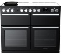 Rangemaster Nexus NEXB110EIPGBL/CM1 110cm wide Electric Range Cooker with Induction Hob - Black Black