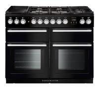 Rangemaster Nexus SE NEXSE110DFFBL/C 110cm Dual Fuel Range Cooker with Gas Hob - Black / Chrome - A/A Rated, Black