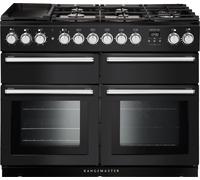 Rangemaster Nexus SE NEXSE110DFFCB/C 110cm Dual Fuel Range Cooker with Gas Hob - Charcoal Black - A/A/A Rated, Black