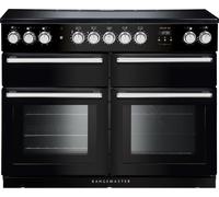 Rangemaster Nexus SE NEXSE110EIBL/C 110cm Electric Range Cooker with Induction Hob - Black / Chrome - A/A Rated, Black