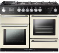 Rangemaster Nexus Steam NEX110SODFFIV/C 110cm Dual Fuel Range Cooker with Gas Hob - Ivory / Chrome - A Rated, Cream