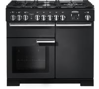 Rangemaster PDL100DFFCB/C Professional Deluxe Charcoal Black / Chrome 100cm Dual Fuel Range Cooker A