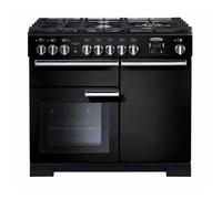 Rangemaster PDL100DFFGB/C Professional Deluxe Black / Chrome 100cm Dual Fuel Range Cooker A