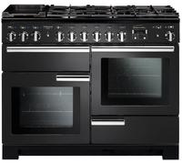 Rangemaster Professional Deluxe PDL110DFFCB/C - Charcoal Black Dual Fuel Range Cooker - 110cm - A Rated