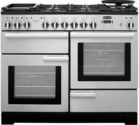 Rangemaster Professional Deluxe PDL110DFFSS/C 110cm Dual Fuel Range Cooker with Gas Hob - Stainless Steel - A/A Rated, Stainless Steel