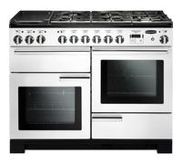 Rangemaster PDL110DFFWH/C Professional Deluxe Dual Fuel 110 Range Cooker White Chrome