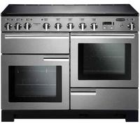 Rangemaster Professional Deluxe PDL110EICB/C 110cm Electric Range Cooker with Induction Hob - Charcoal Black - A/A/A Rated, Black