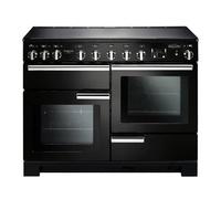 Rangemaster Professional Deluxe PDL110EIGB/C 110cm Electric Range Cooker with Induction Hob - Black / Chrome - A/A Rated, Black