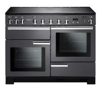 Rangemaster PDL110EISL/C Professional Deluxe Slate with Chrome Trim 110cm Electric Induction Range Cooker