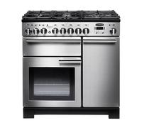 Rangemaster PDL90DFFSS/C Professional Deluxe 90 Dual Fuel Range Cooker, Stainless Steel