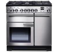Rangemaster PDL90DFFSS/C Professional Deluxe 90 Dual Fuel Range Cooker, Stainless Steel