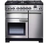 Rangemaster PDL90DFFSS/C Professional Deluxe 90 Dual Fuel Range Cooker, Stainless Steel