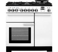 Rangemaster PDL90DFFWH/C Freestanding A Rated Dual Fuel Range Cooker -White