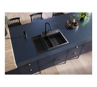 Rangemaster Prato Single Bowl Inset Grey Granite Kitchen Sink