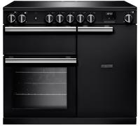 Rangemaster Professional 100 PR100EIPCBL/CM1 100cm wide Electric Range Cooker with Induction Hob - Black Black