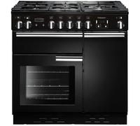 RANGEMASTER Professional 90 Dual Fuel Range Cooker - Black, Black