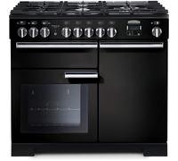 Rangemaster Professional Deluxe 100cm Dual Fuel Range Cooker - Blac PDL100DFFGBC