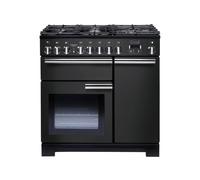 Rangemaster Professional Deluxe 90 Dual Fuel Range Cooker - Charcoal Black
