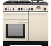 Rangemaster Professional Deluxe PDL100DFFCR/C 100cm wide Dual Fuel Range Cooker with Gas Hob - Cream - A/A Rated