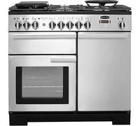 Rangemaster PDL100DFFSS/C Professional Deluxe 100 Dual Fuel Range Cooker, Stainless Steel