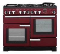 Rangemaster Professional Deluxe PDL110DFFCY/C 110cm wide Dual Fuel Range Cooker with Gas Hob - Cranberry - A/A Rated