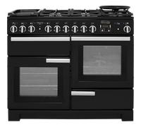 Rangemaster Professional Deluxe PDL110DFFGB/C 110cm Dual Fuel Range Cooker - Black - A/A Rated, Black