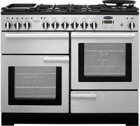 Rangemaster Professional Deluxe PDL110DFFSS/C 110cm Dual Fuel Range Cooker with Gas Hob - Stainless Steel - A/A Rated, Stainless Steel