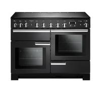 Rangemaster Professional Deluxe PDL110EICB/C 110cm Wide Charcoal Black Induction Freestanding Range Cooker - Chrome Trim