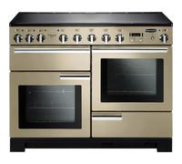 Rangemaster Professional Deluxe PDL110EICR/C 110cm Electric Range Cooker with Induction Hob - Cream / Chrome - A/A Rated, Cream