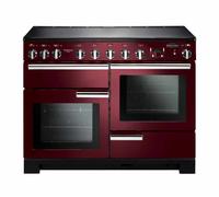 Rangemaster Professional Deluxe PDL110EICY/C 110cm Wide Cranberry Induction Freestanding Range Cooker - Chrome Trim