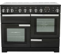 Rangemaster Professional Deluxe PDL110EIGB/C 110cm Electric Range Cooker with Induction Hob - Black / Chrome - A/A Rated, Black