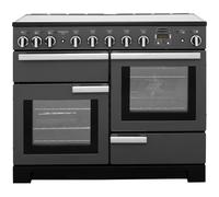 Rangemaster Professional Deluxe PDL110EISL/C 110cm Electric Range Cooker with Induction Hob - Slate / Chrome - A/A Rated, Grey