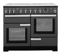 Rangemaster Professional Deluxe PDL110EISL/C 110cm Electric Range Cooker with Induction Hob - Slate / Chrome - A/A Rated, Grey