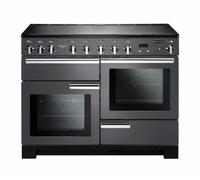 Rangemaster Professional Deluxe PDL110EISL/C 110cm Wide Slate Induction Freestanding Range Cooker - Chrome Trim