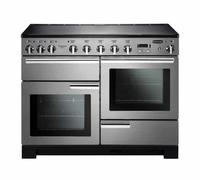 Rangemaster Professional Deluxe PDL110EISS/C 110cm Wide Stainless Steel Induction Freestanding Range Cooker - Chrome Trim