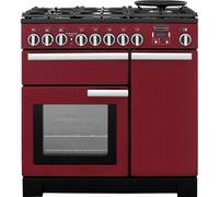 Rangemaster PDL90DFFCY/C Professional Deluxe 90 Dual Fuel Range Cooker, Cranberry