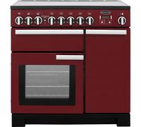 Rangemaster PDL90EICY/C Professional Deluxe Cranberry with Chrome Trim 90cm Electric Induction Range Cooker