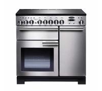 Rangemaster Professional Deluxe PDL90EISS/C 90cm Wide Stainless Steel Induction Freestanding Range Cooker - Chrome Trim