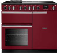 Rangemaster Professional Deluxe PRDL100EIPBOR/CM1 100cm wide Electric Range Cooker with Induction Hob - Bordeaux Red
